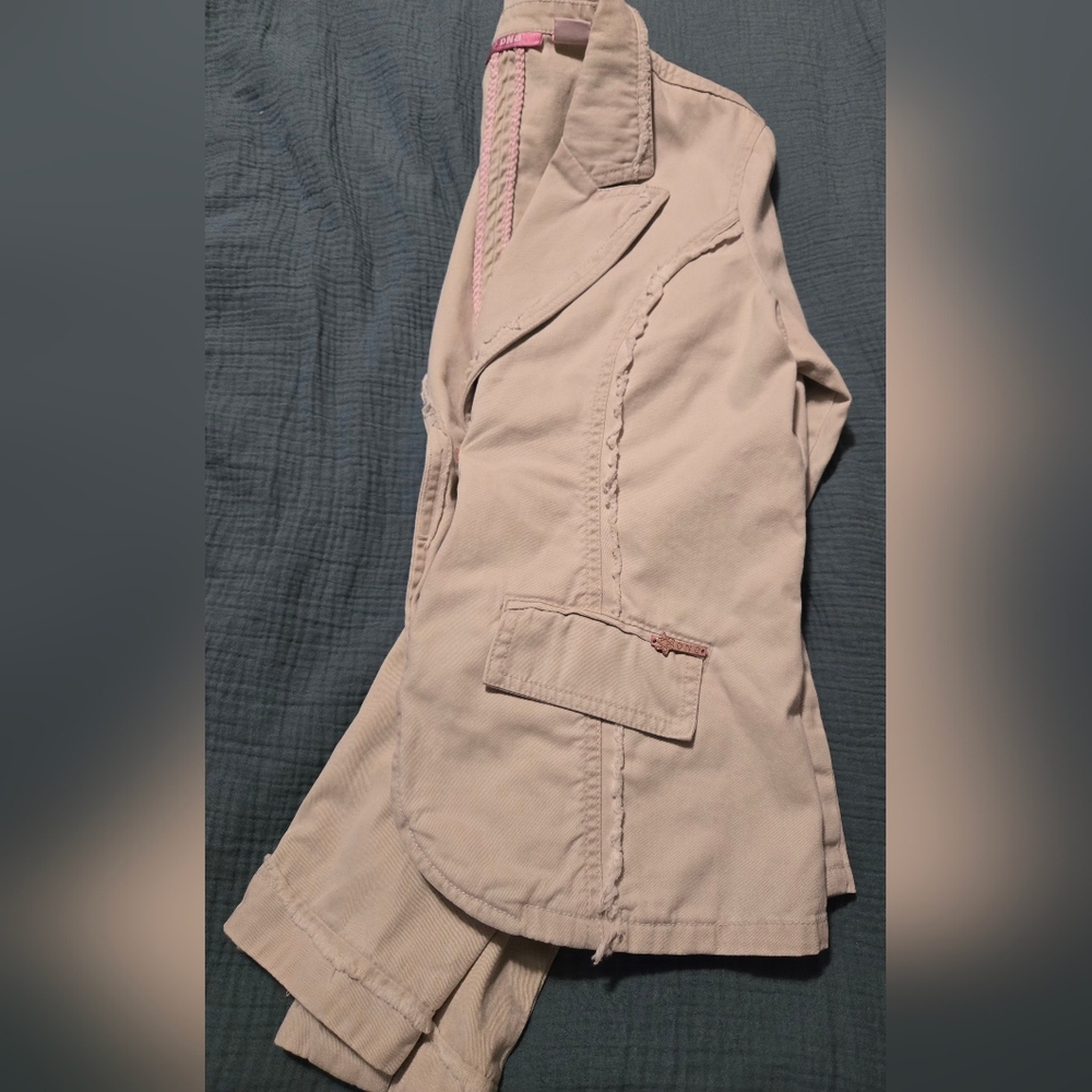 Vintage DNA Women's Cream Suit Jacket Junios Size L